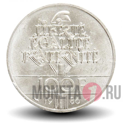 100 франков 1986 года - Франция - Статуя Свободы