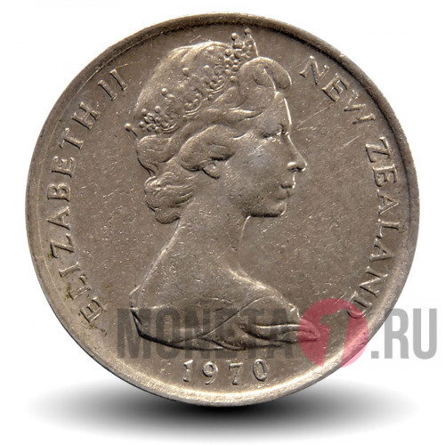 5 центов 1970 года - Новая Зеландия - Ящерица Гаттерия