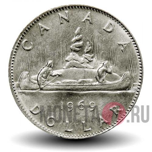 1 доллар 1969 года - Канада - Каноэ