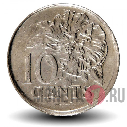 10 центов 2005 года - Тринидад и Тобаго - Гибискус