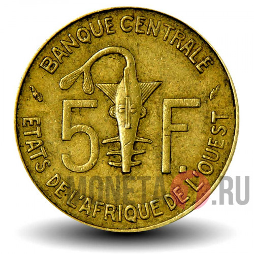 5 франков BCEAO CFA 1981 года - Западно-Африканские штаты