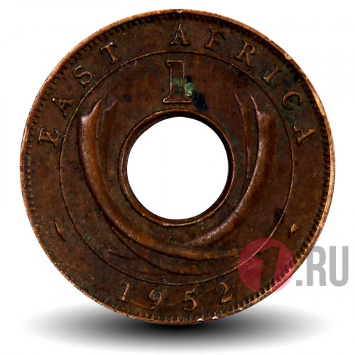 1 цент 1952 года - H - Восточная Африка - Георг VI