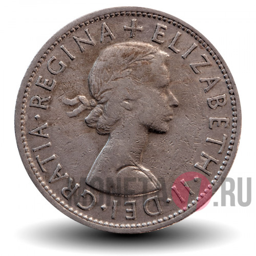 Half Crown 1956 года - Великобритания - Elizabeth II