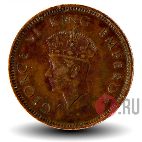 1/4 анны 1939 года - Британская Индия - (длинные трилистники на короне) - без обозначения мондвора