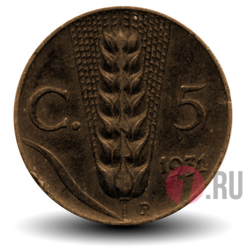 5 Centesimi 1931 года - Италия - Vittorio Emanuele III