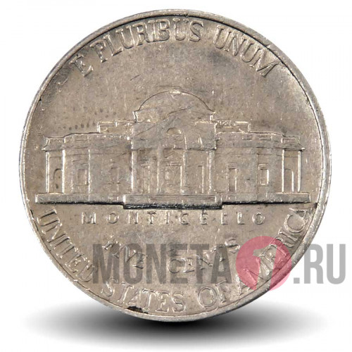 5 центов 1992 года - Усадьба Монтичелло (Monticello) - США - D