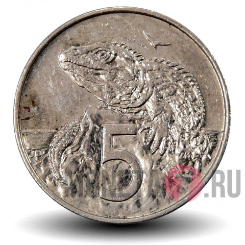 5 центов 2003 года - Новая Зеландия - Ящерица Гаттерия