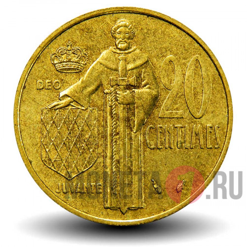 20 сантимов 1979 года - Монако - Ренье III