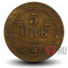 5 ore 1884 года - Швеция - Оскар II