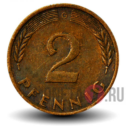2 пфеннига 1978 года - ФРГ - G