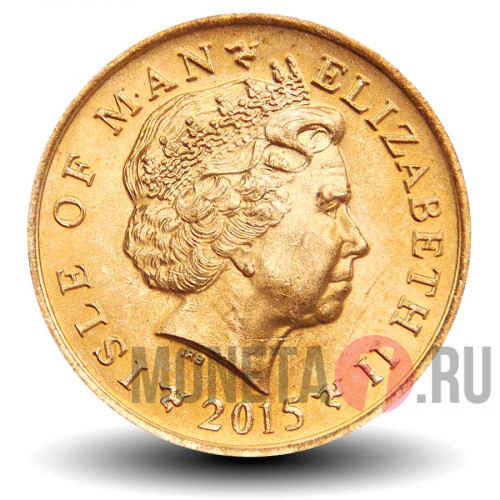 2 пенса 2015 года - Остров Мэн - Башня Альберта (АА)