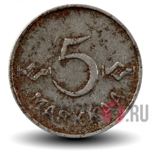 5 марок 1952 года - Финляндия - Железо