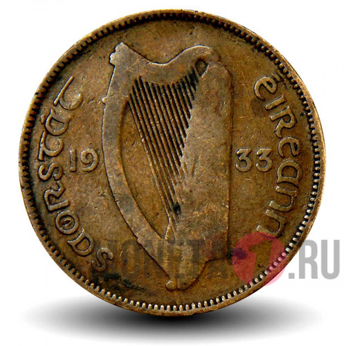 1/2 пенни 1933 год - Ирландия