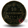 10 чентезимо 1867 года - T - Италия - Виктор Эммануил II