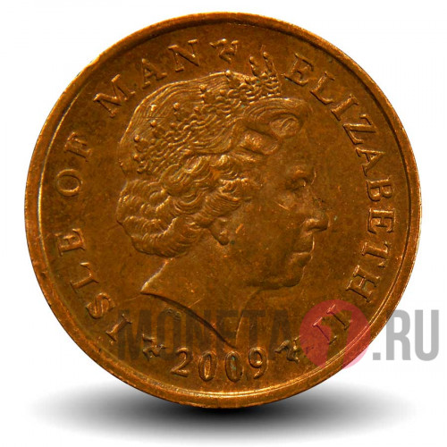 2 пенса 2009 года - Остров Мэн - Башня Альберта