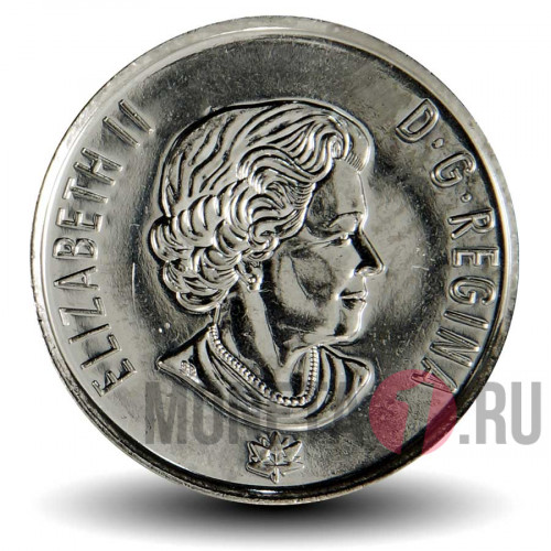 Цветная монета 25 центов 2017 года - Канада - 150 лет Конфедерации