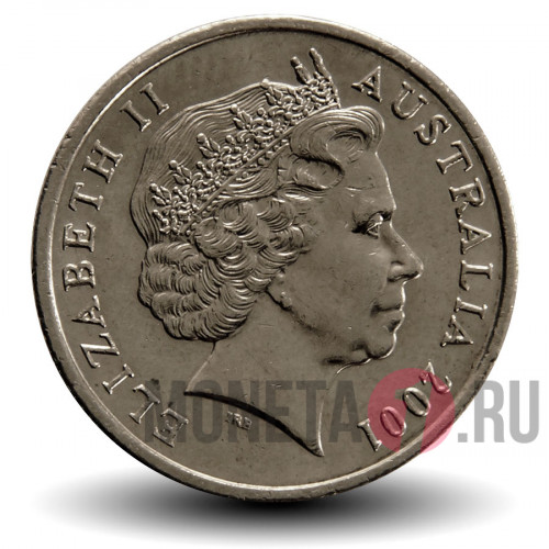 5 центов 2001 года - Австралия - Короткоклювая ехидна