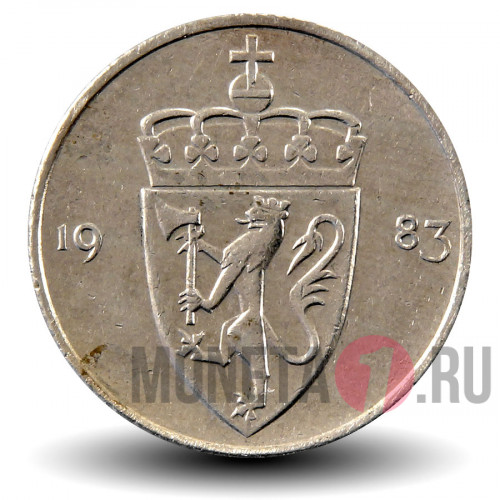 50 эре 1983 года - Норвегия - Олав V - K
