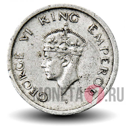 1 рупия 1947 года - Британская Индия - ♦ - Бомбей