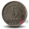 5 пфеннигов 1918 года - Германская Империя - Вильгельм II - Е