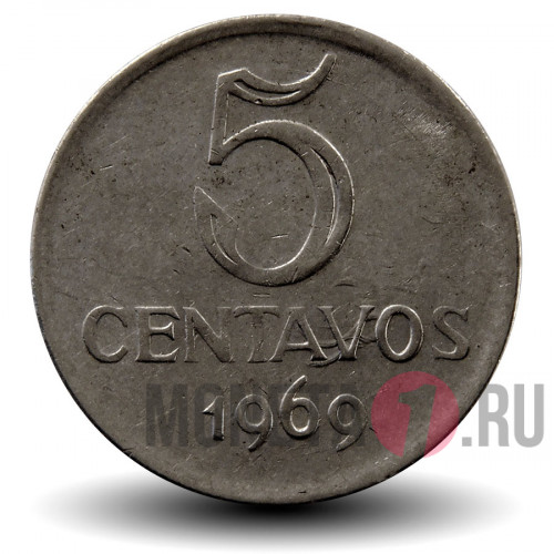 5 сентаво 1969 года - Бразилия