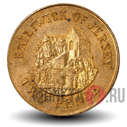 2 пенса 1990 года - Остров Джерси - Елизавета II