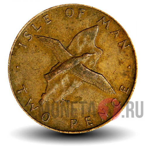 2 пенса 1978 года - Остров Мэн - Буревестник