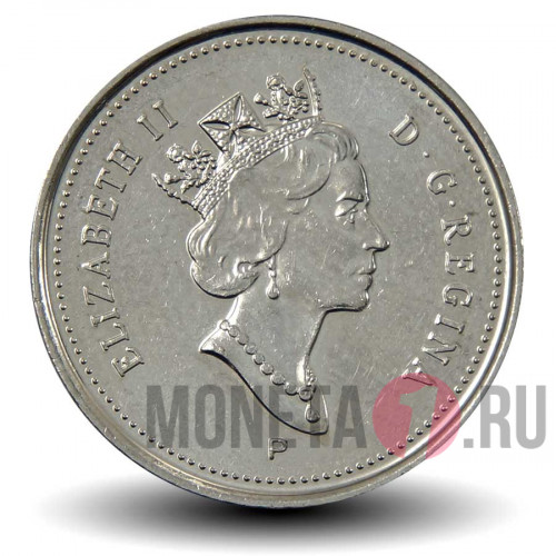 5 центов 2001 года - Канада - Бобр