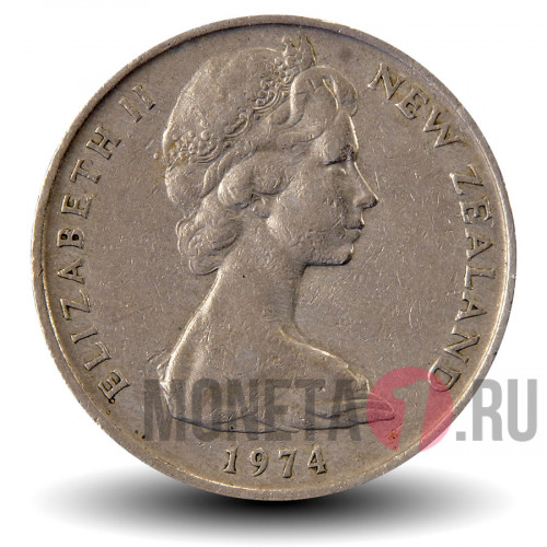 20 центов 1974 года - Новая Зеландия - Птица Киви