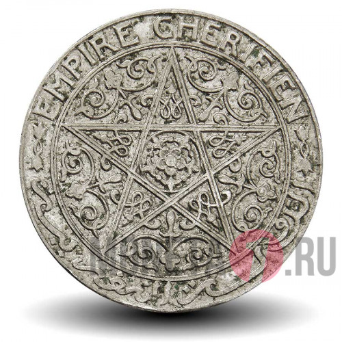 1 франк 1924 года - Марокко - с отметкой "молния"