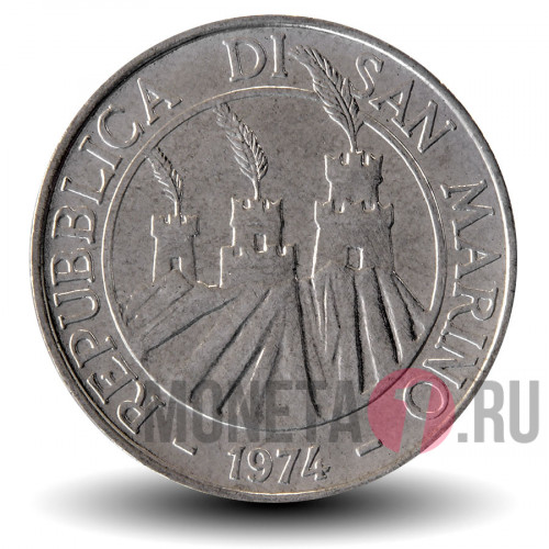 100 лир 1974 года - Козёл - Сан-Марино