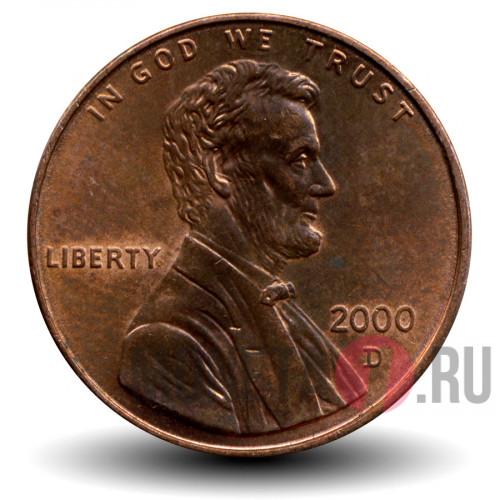 1 цент 2000 года - США - D