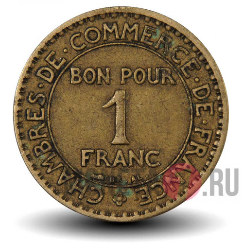 1 франк 1927 года - Франция - Chambres de Commerce