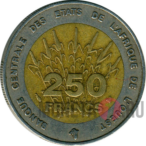 250 франков 1996 года.