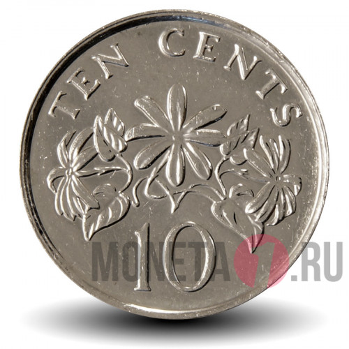 10 центов 2011 года - Сингапур - Жасмин