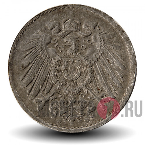 5 пфеннигов 1918 года - Германская Империя - Вильгельм II - D