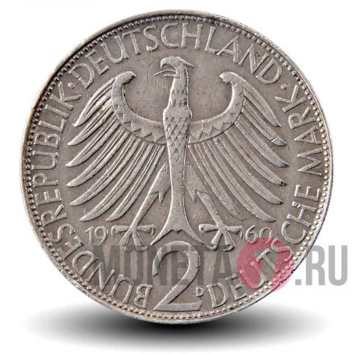 2 марки 1960 года - Макс Планк - ФРГ - D