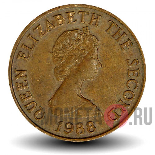 2 пенса 1988 года - Остров Джерси - Елизавета II