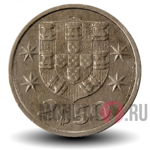2,5 эскудо 1982 года - Португалия - Парусник