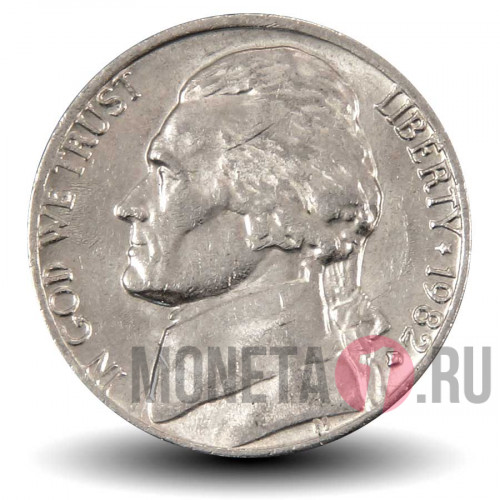 5 центов 1982 года - Усадьба Монтичелло (Monticello) - США - D