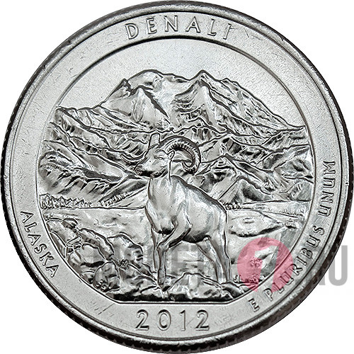 Denali "Денали" - 25 центов - Парки США 2012 - D