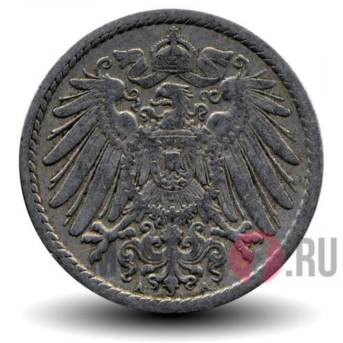 5 пфеннигов 1899 года - Германская Империя - Вильгельм II - A