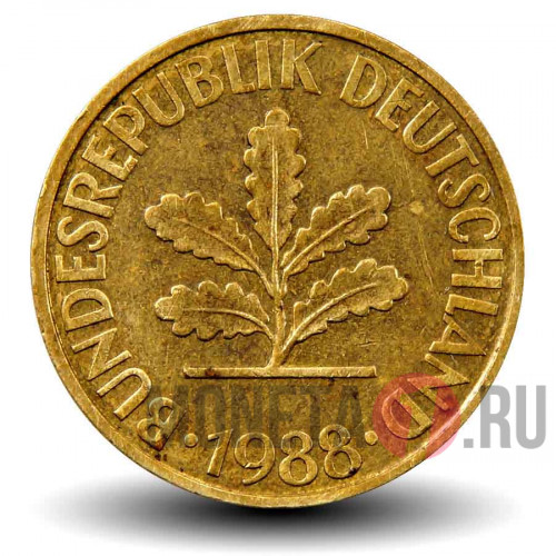 10 пфеннигов 1988 года - ФРГ - D