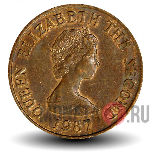 2 пенса 1987 года - Остров Джерси - Елизавета II