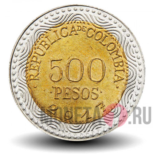 500 песо 2017 года - Колумбия - Лягушка