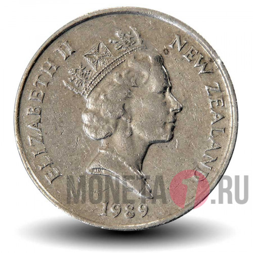 10 центов 1989 года - Новая Зеландия - Маска Маори
