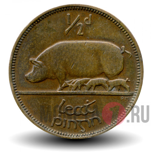 1/2 пенни 1928 год - Ирландия