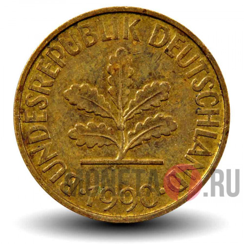 10 пфеннигов 1990 года - ФРГ - A
