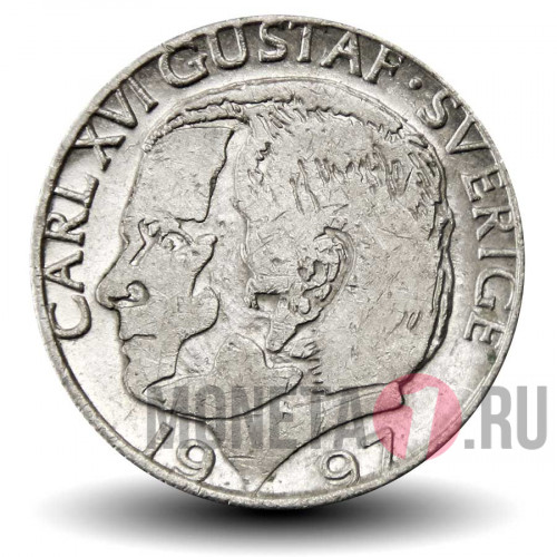 1 крона 1997 года - Швеция - Карл XVI Густав