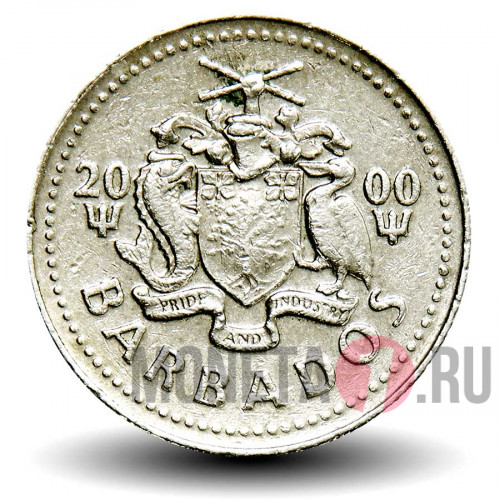 25 центов 2000 года - Барбадос - Мельница Моргана Льюиса